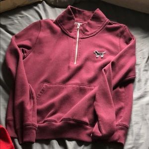 pink quarter zip jacket
